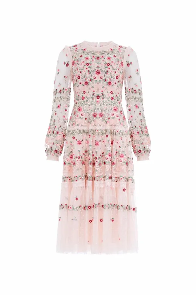 Needle and Thread Dresses Ribbon Bouquet Midaxi Dress Pink 8211 Women