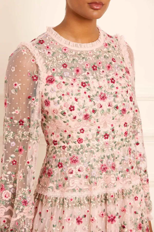 Needle and Thread Dresses Ribbon Bouquet Midaxi Dress Pink 8211 Women
