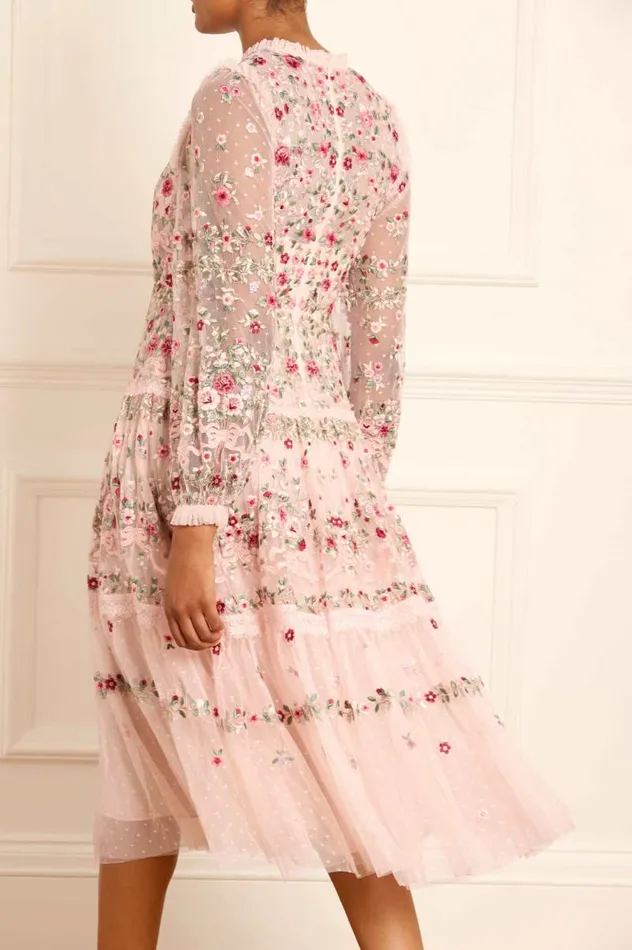 Needle and Thread Dresses Ribbon Bouquet Midaxi Dress Pink 8211 Women