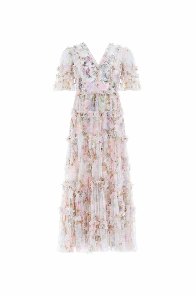 Needle and Thread Dresses Rose Powder Ruffle Ballerina Dress Multi 8211 Women
