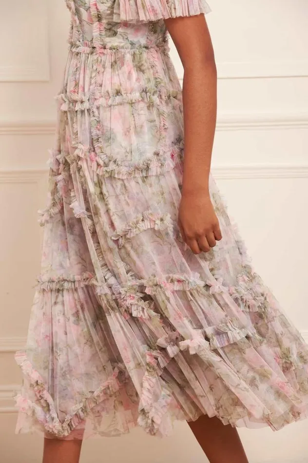 Needle and Thread Dresses Rose Powder Ruffle Ballerina Dress Multi 8211 Women