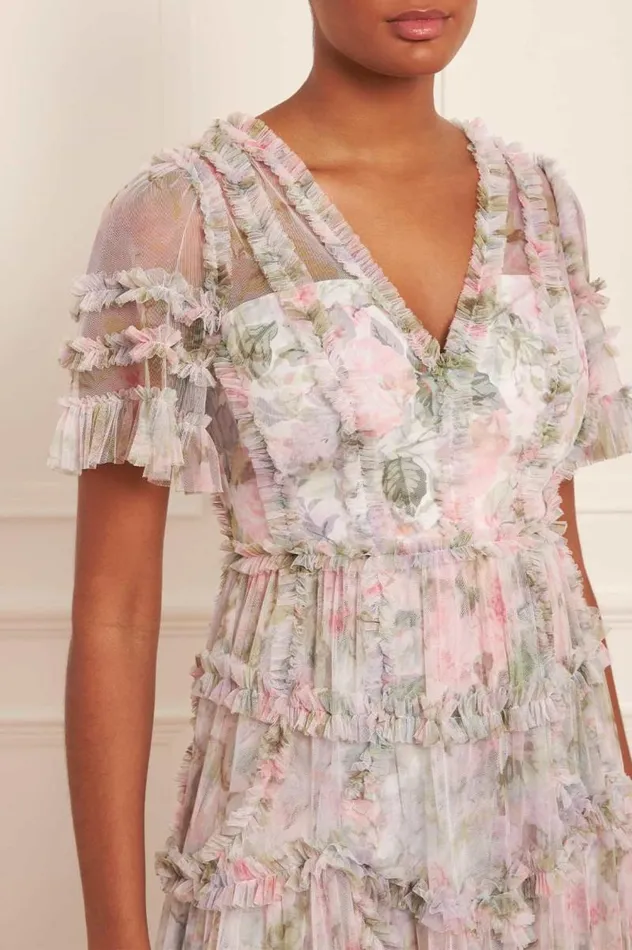 Needle and Thread Dresses Rose Powder Ruffle Ballerina Dress Multi 8211 Women