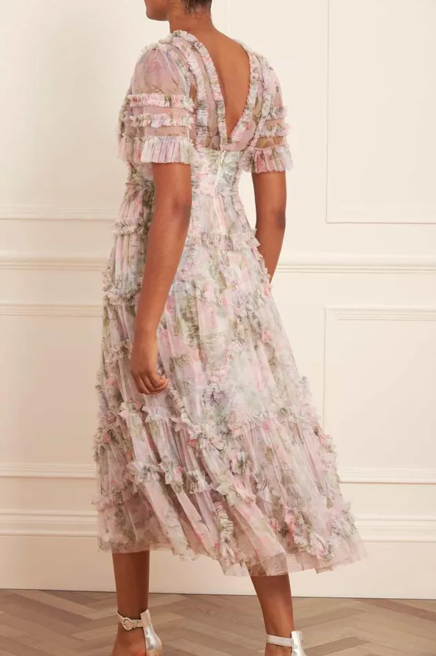 Needle and Thread Dresses Rose Powder Ruffle Ballerina Dress Multi 8211 Women