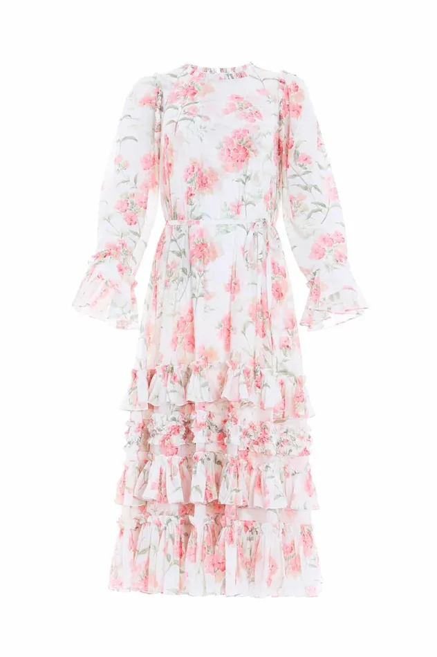 Needle and Thread Dresses Summer Posy Chiffon Round Neck Ankle Gown Multi 8211 Women