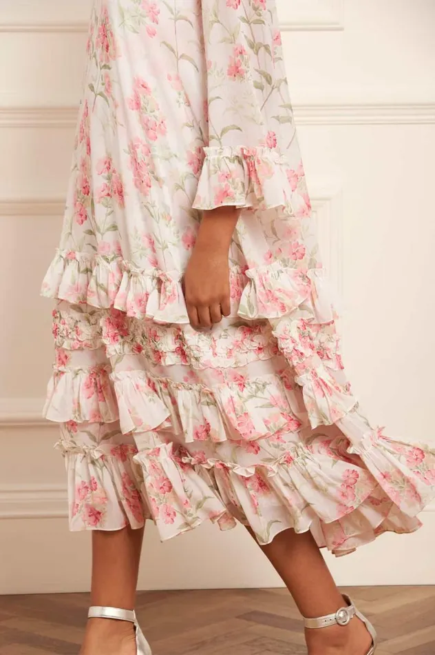 Needle and Thread Dresses Summer Posy Chiffon Round Neck Ankle Gown Multi 8211 Women