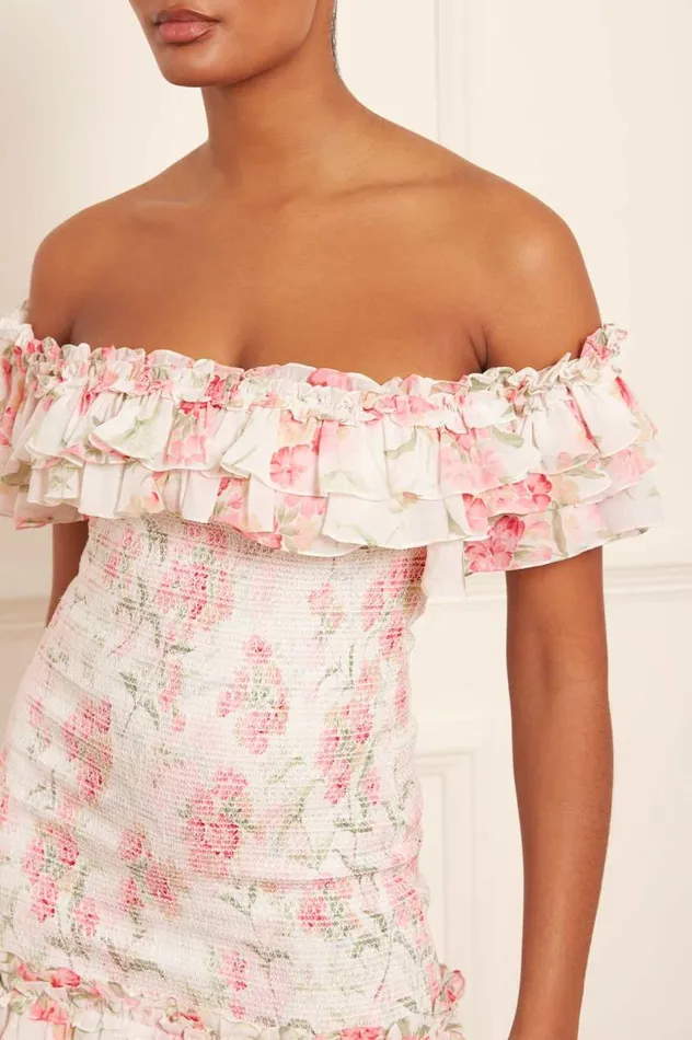 Needle and Thread Dresses Summer Posy Chiffon Smocked Micro Mini Dress Multi 8211 Women