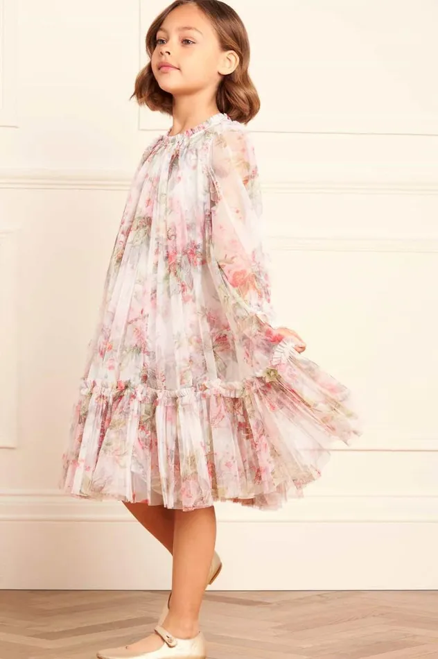 Needle and Thread Kids Formalwear Paradise Garden Long Sleeve Kids Dress Multi 8211 Kids