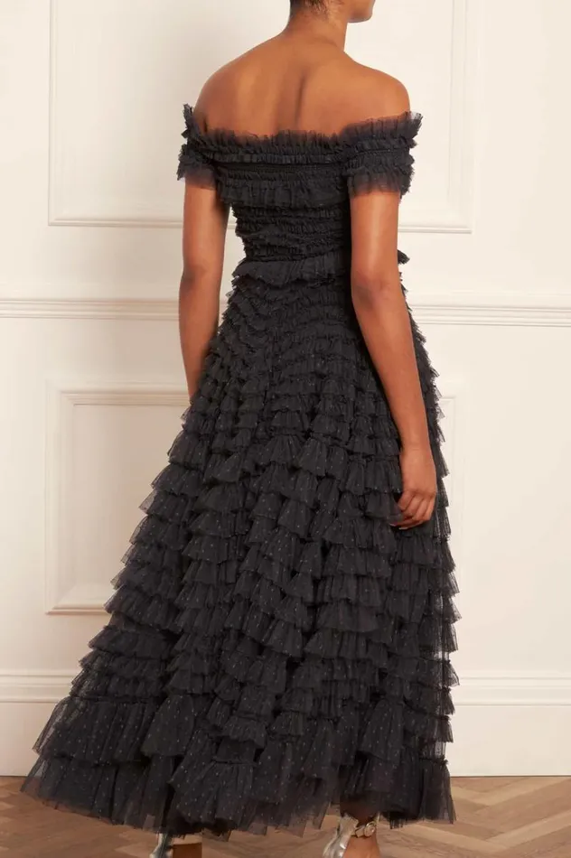 Needle and Thread Skirts Hattie Ruffle Ankle Skirt Black 8211 Women