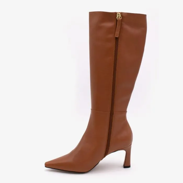 ngel Alarcn Boots Woman HATA 8211 Leather Pointedtoe Heeled Boots