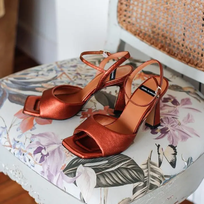 ngel Alarcn Metallized Shoes Woman NICOLE 8211 Heeled Sandals