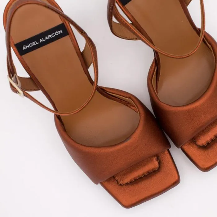 ngel Alarcn Metallized Shoes Woman NICOLE 8211 Heeled Sandals