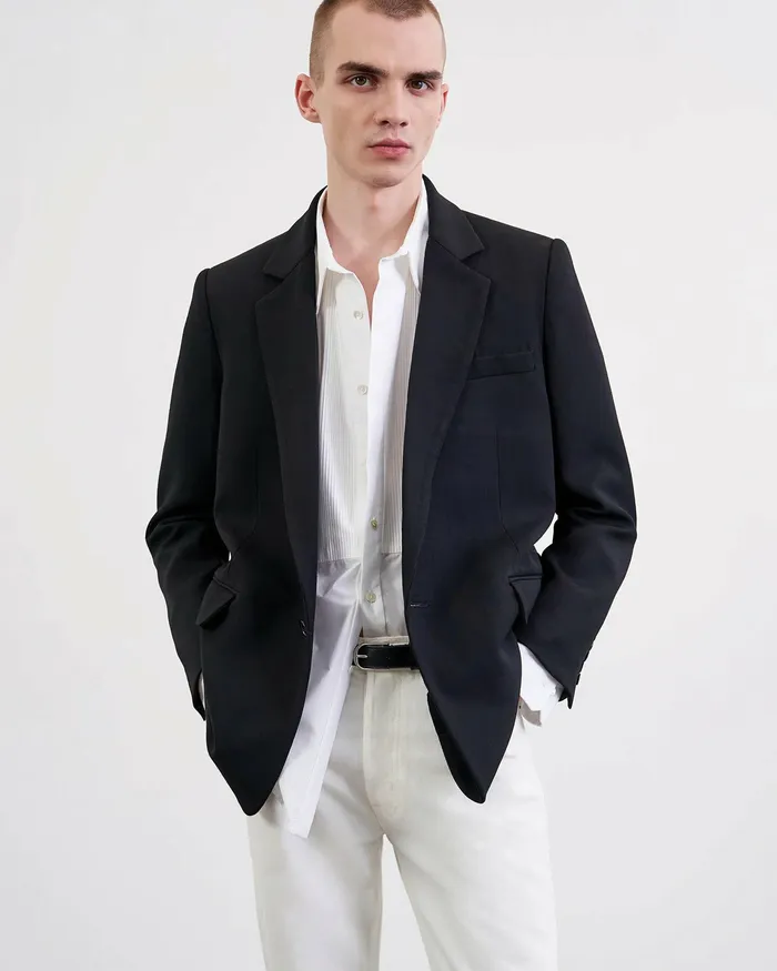 Nili Lotan DUMAS BLAZER Black Men Jackets and Coats