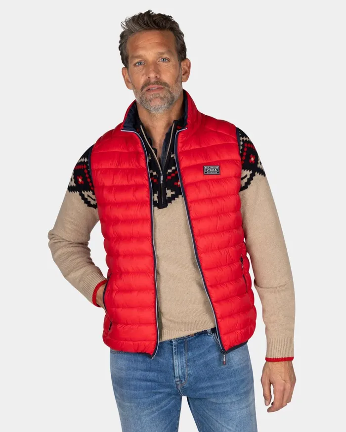 NZA New Zealand Auckland Jackets Red Padded Vest 8211 Reef Red 8211 Men