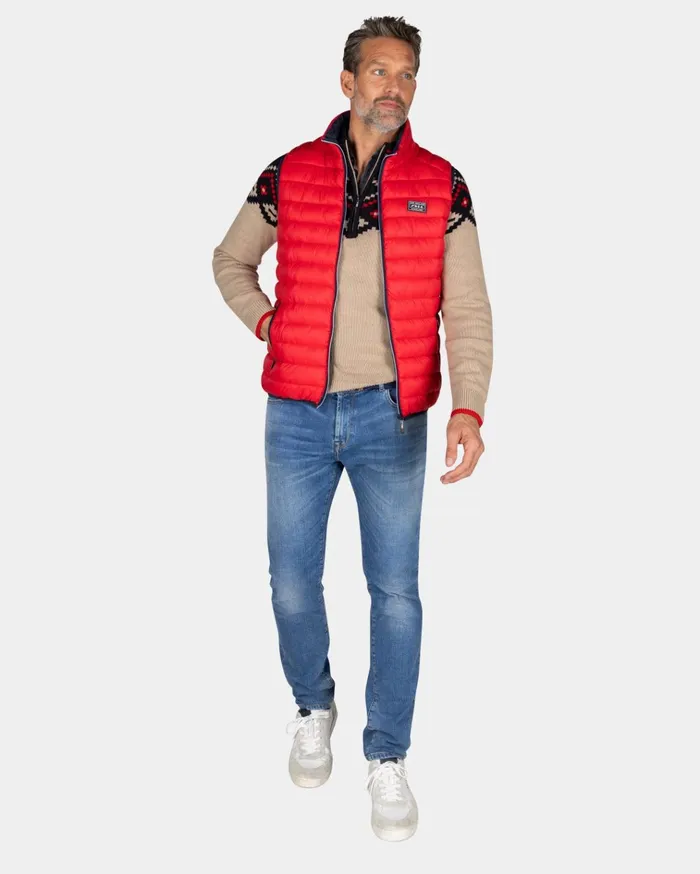 NZA New Zealand Auckland Jackets Red Padded Vest 8211 Reef Red 8211 Men
