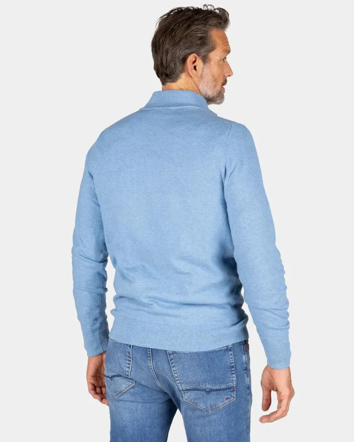 NZA New Zealand Auckland Knitwear Blue Pullover With Elastane 8211 Brave Blue 8211 Men