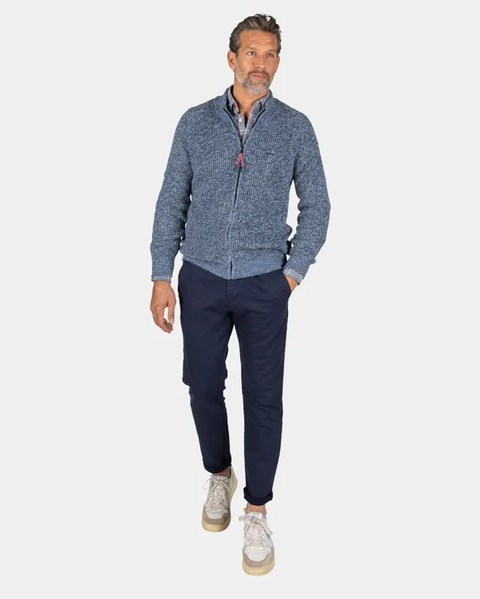 NZA New Zealand Auckland Knitwear Chunky Knitted Blue Cardigan 8211 Brave Blue 8211 Men NZA New Zealand Auckland Knitwear Chunky Knitted Blue Cardigan 8211 Brave Blue 8211 Men