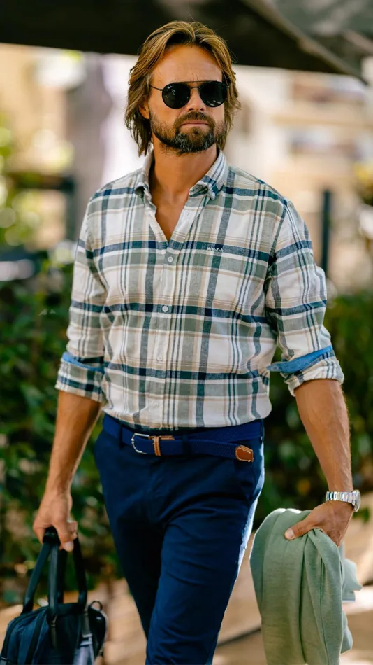 NZA New Zealand Auckland Shirts Grey And Green Checkered Shirt 8211 Sage 8211 Men NZA New Zealand Auckland Shirts Grey And Green Checkered Shirt 8211 Sage 8211 Men