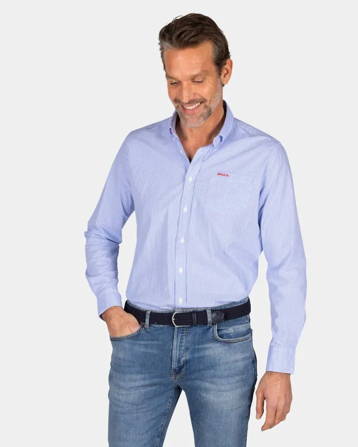 NZA New Zealand Auckland Shirts Light Blue Cotton Shirt 8211 Light Blue 8211 Men