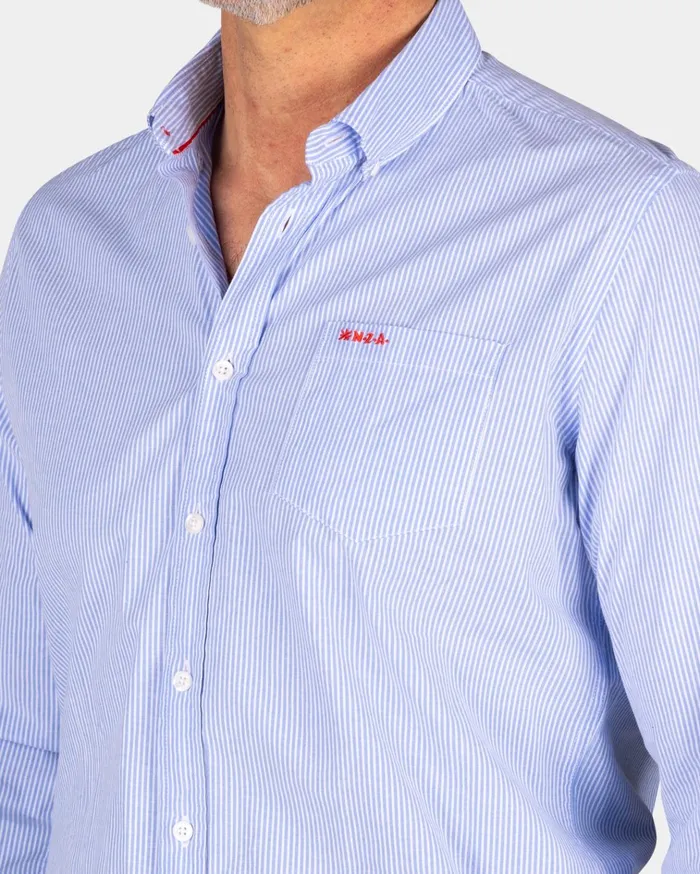 NZA New Zealand Auckland Shirts Light Blue Cotton Shirt 8211 Light Blue 8211 Men