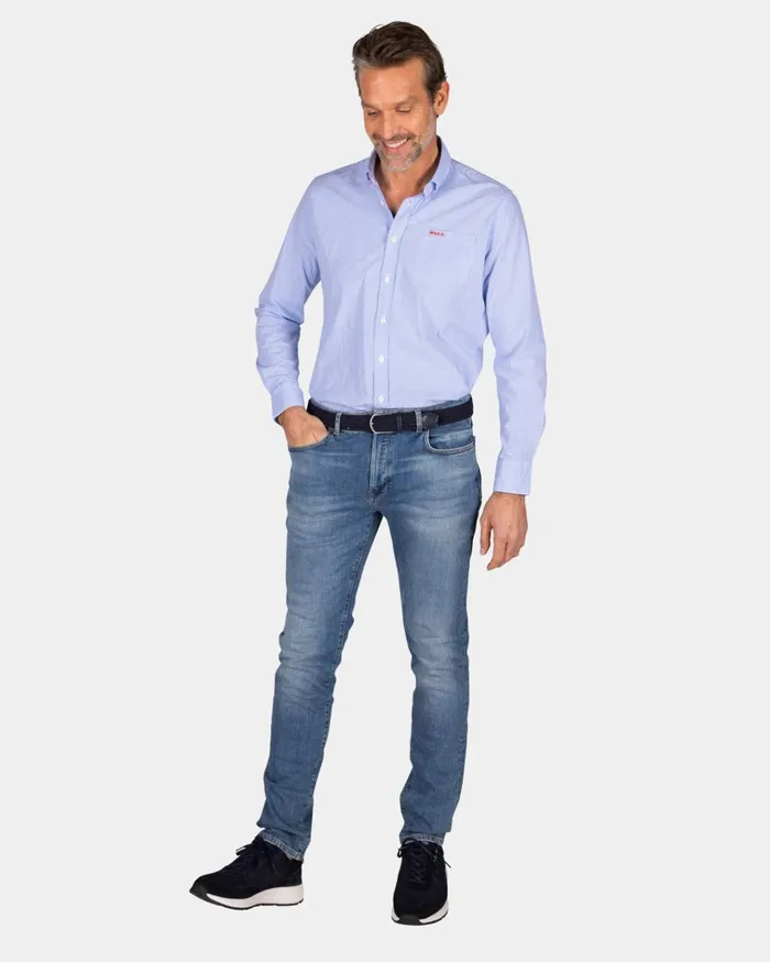 NZA New Zealand Auckland Shirts Light Blue Cotton Shirt 8211 Light Blue 8211 Men