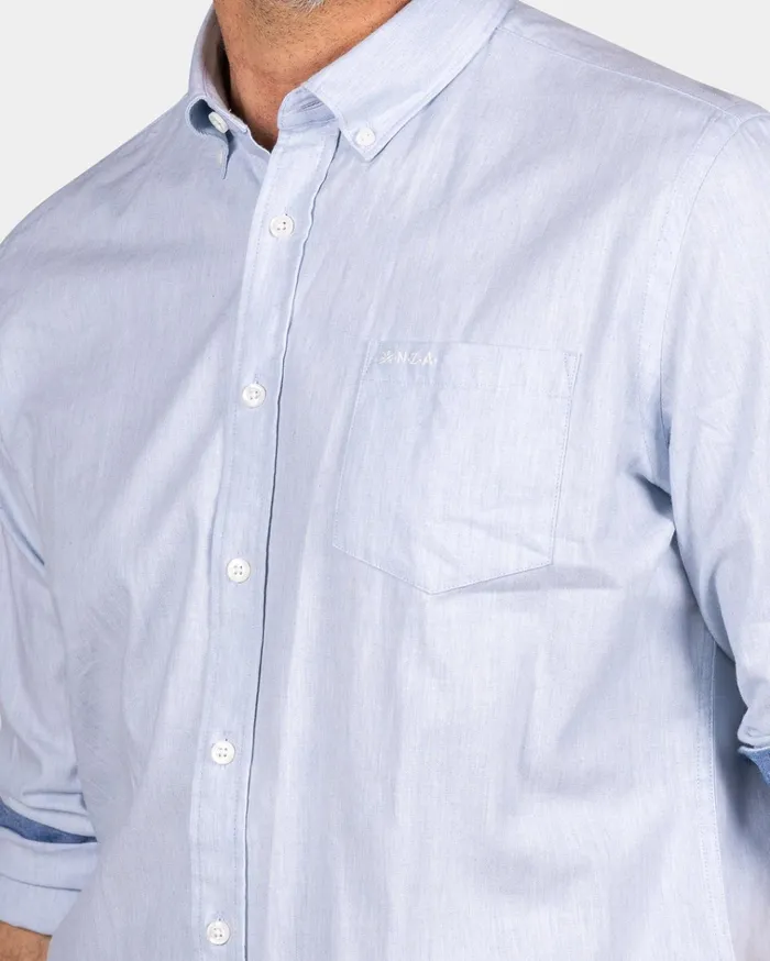 NZA New Zealand Auckland Shirts Light Blue Solid Coloured Shirt 8211 Phantom Blue 8211 Men NZA New Zealand Auckland Shirts Light Blue Solid Coloured Shirt 8211 Phantom Blue 8211 Men