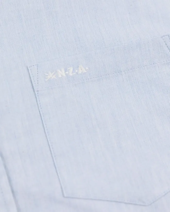 NZA New Zealand Auckland Shirts Light Blue Solid Coloured Shirt 8211 Phantom Blue 8211 Men NZA New Zealand Auckland Shirts Light Blue Solid Coloured Shirt 8211 Phantom Blue 8211 Men