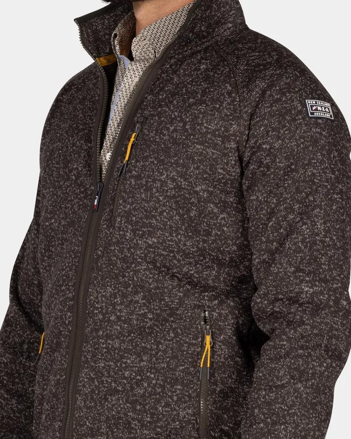 NZA New Zealand Auckland Sweatshirts Dark Brown Fleece Cardigan 8211 Dark Mocca 8211 Men NZA New Zealand Auckland Sweatshirts Dark Brown Fleece Cardigan 8211 Dark Mocca 8211 Men