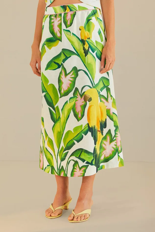 OffWhite Summer Foliage Skirt Women Farm Rio Skirts