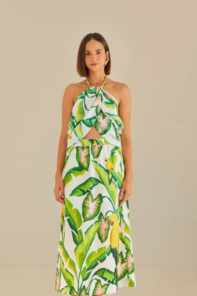 OffWhite Summer Foliage Skirt Women Farm Rio Skirts
