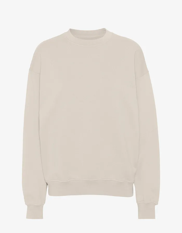 Organic Oversized Crew 8211 Ivory White Men Crewneck Sweatshirts Colorfulstandard
