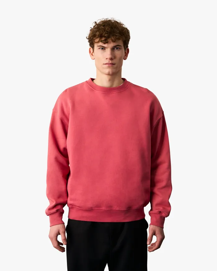 Organic Oversized Crew 8211 Ivory White Men Crewneck Sweatshirts Colorfulstandard