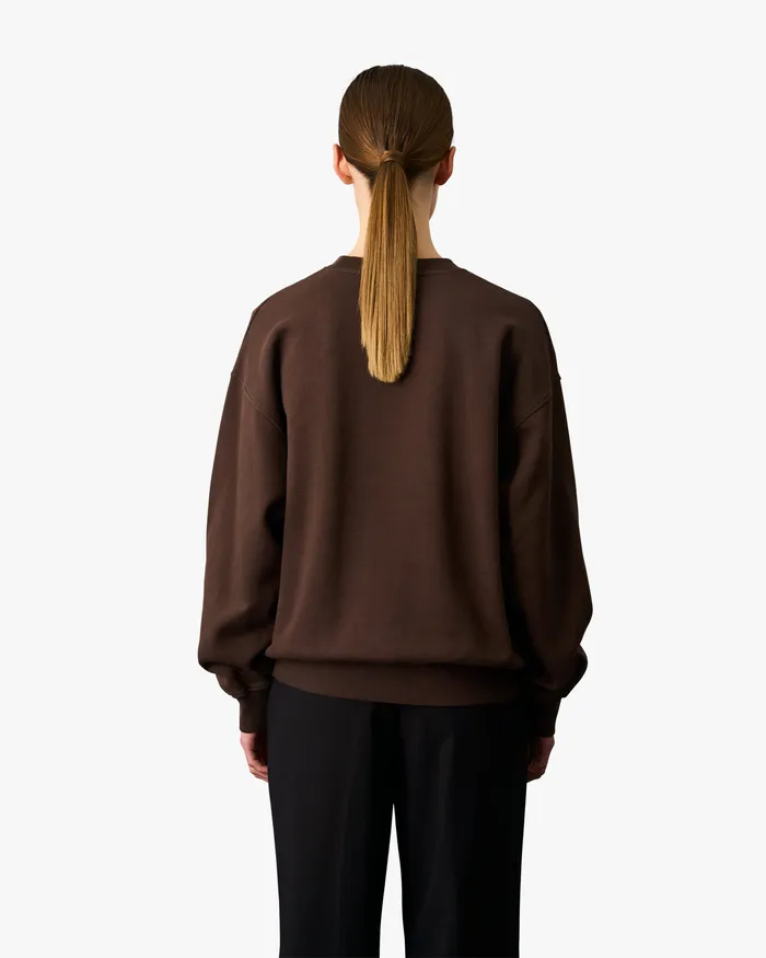 Organic Oversized Crew 8211 Oyster Grey Women Crewneck Sweatshirts Colorfulstandard