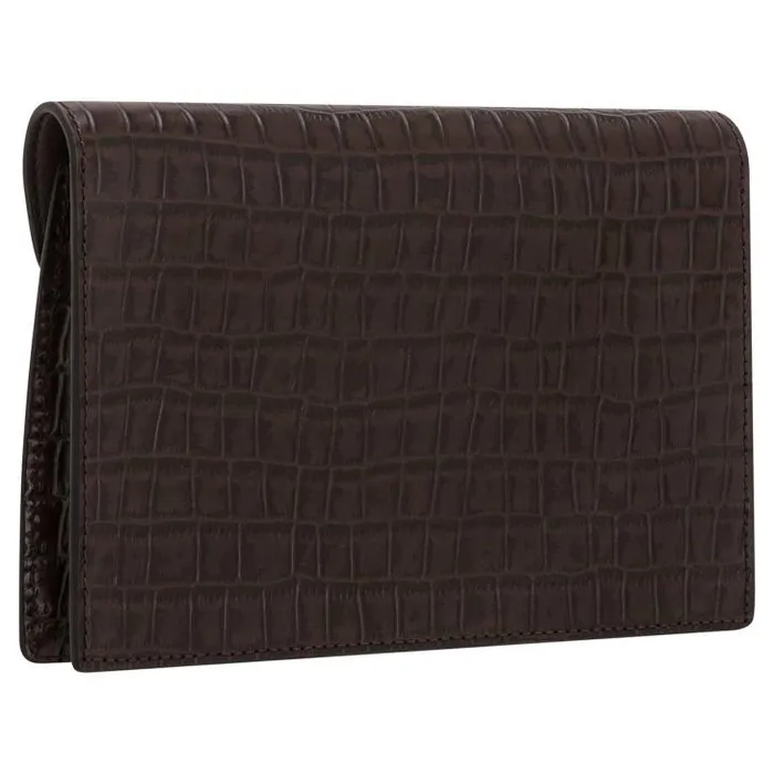 Oroton Clutches Mia Texture Clutch Mahogany Croc 8211 Women