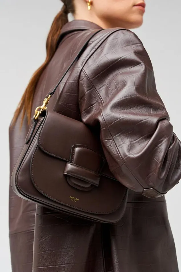 Oroton Crossbody Carter Small Day Bag Mahogany 8211 Women