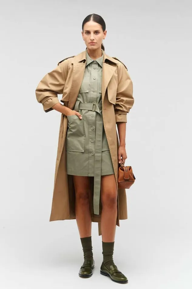 Oroton Dresses Shirt Dress Sage 8211 Women