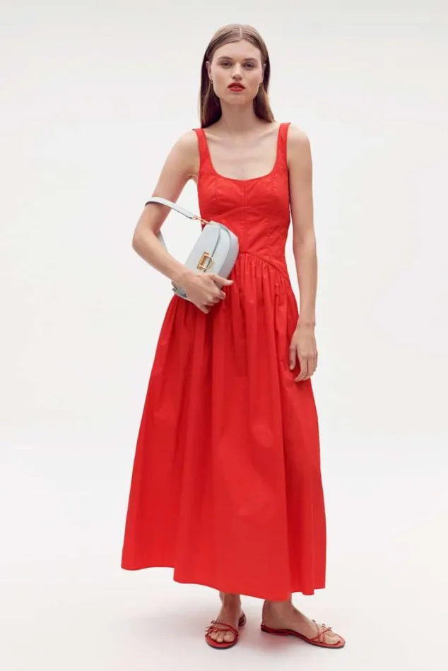 Oroton Dresses Tie Back Sundress Poppy 8211 Women