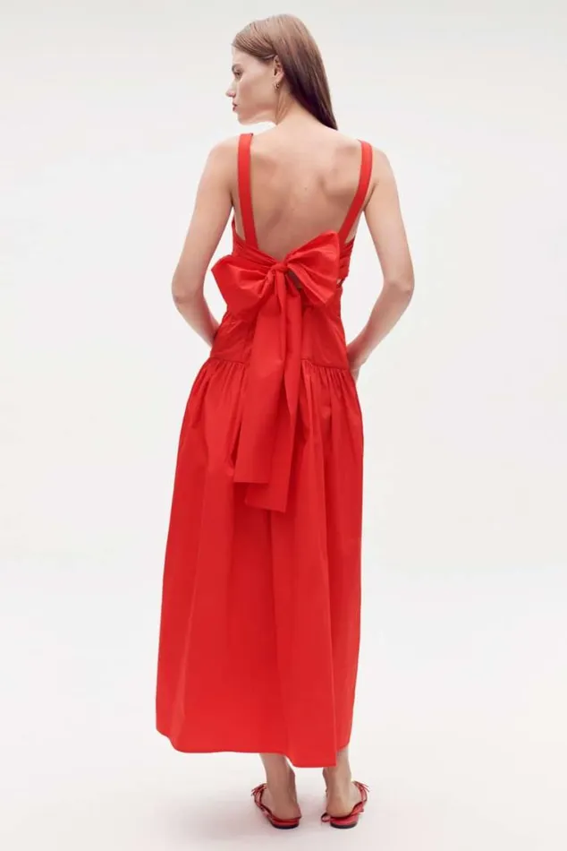 Oroton Dresses Tie Back Sundress Poppy 8211 Women