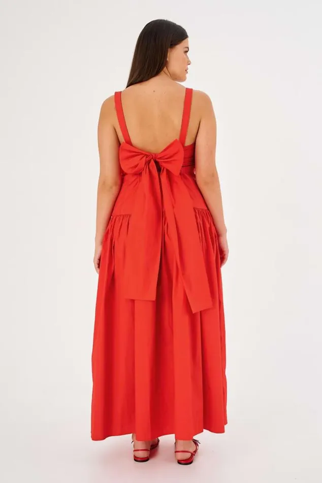 Oroton Dresses Tie Back Sundress Poppy 8211 Women
