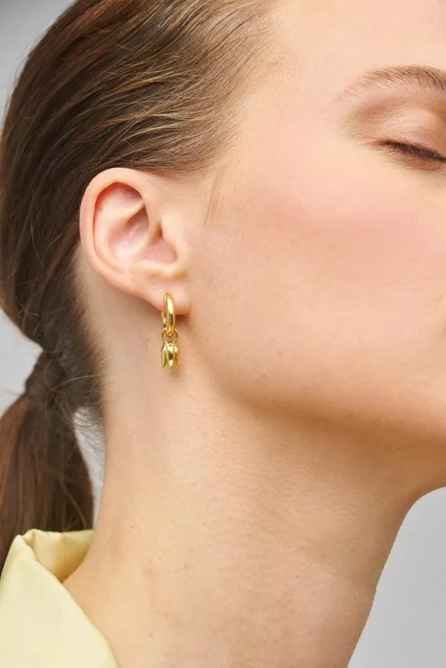 Oroton Earrings Bonnie Tulip Charm Gold 8211 Jewellery