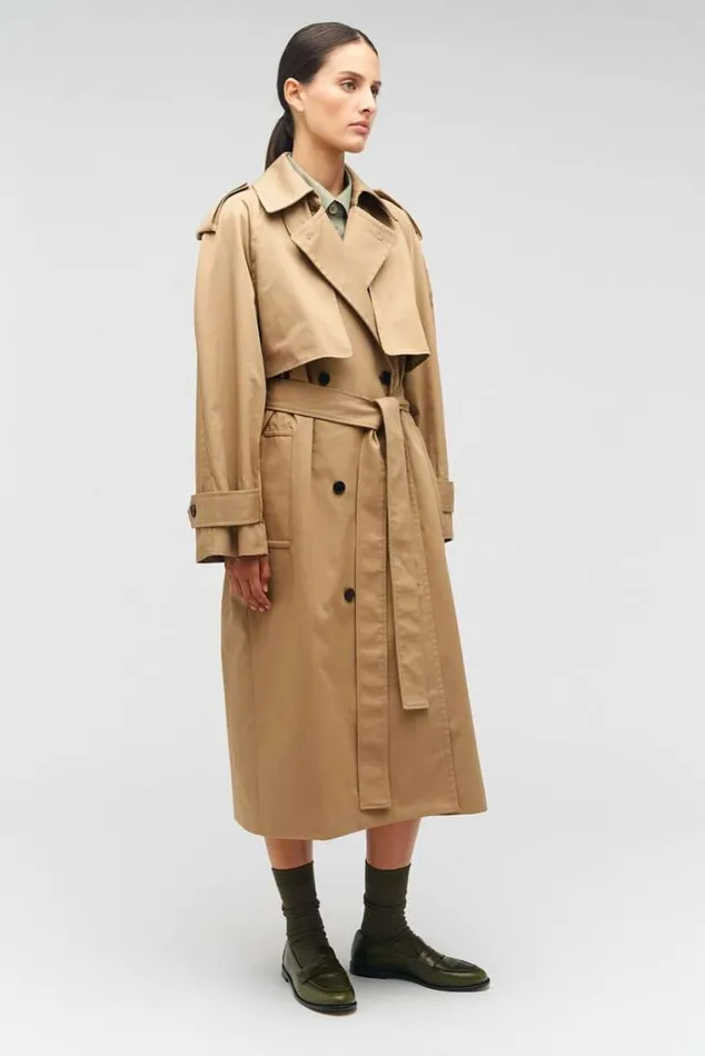 Oroton Jackets and Outerwear Trench Dark Camel 8211 Women