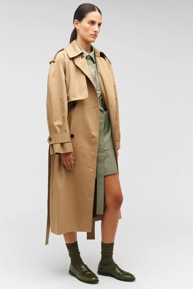 Oroton Jackets and Outerwear Trench Dark Camel 8211 Women
