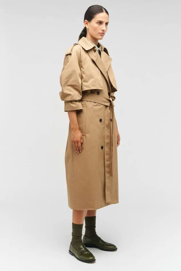 Oroton Jackets and Outerwear Trench Dark Camel 8211 Women