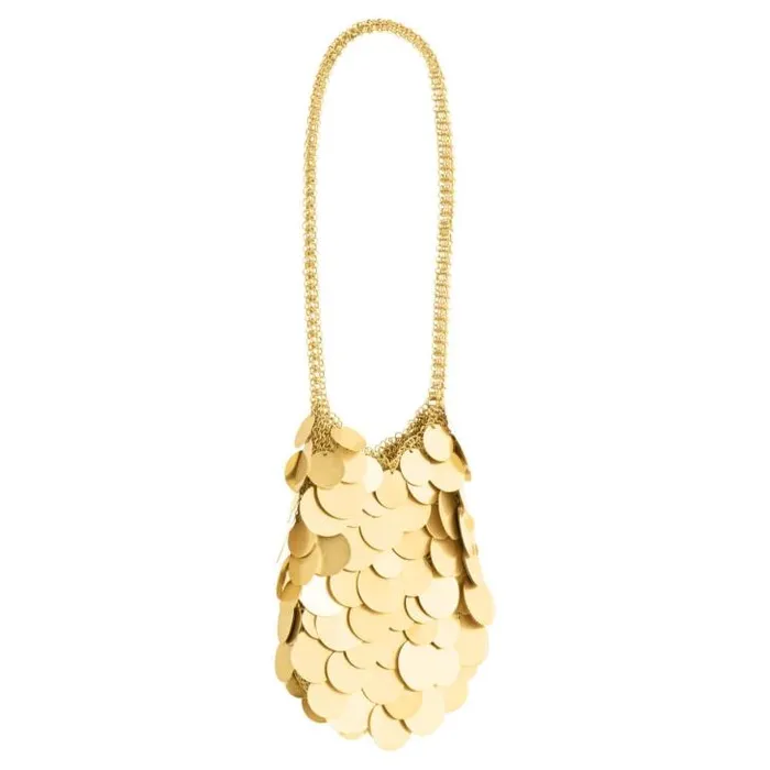 Oroton Mini Bags Vera Circular Paillettes Bag Worn Gold 8211 Women