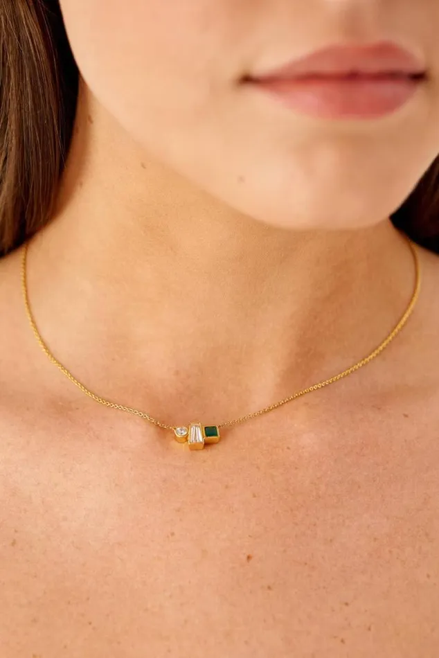 Oroton Necklaces Calypso Onyx Necklace 18k Gold 8211 Jewellery