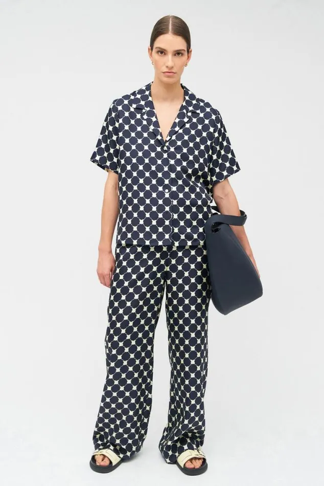 Oroton Pants Penny Flower Pant North Sea 8211 Women