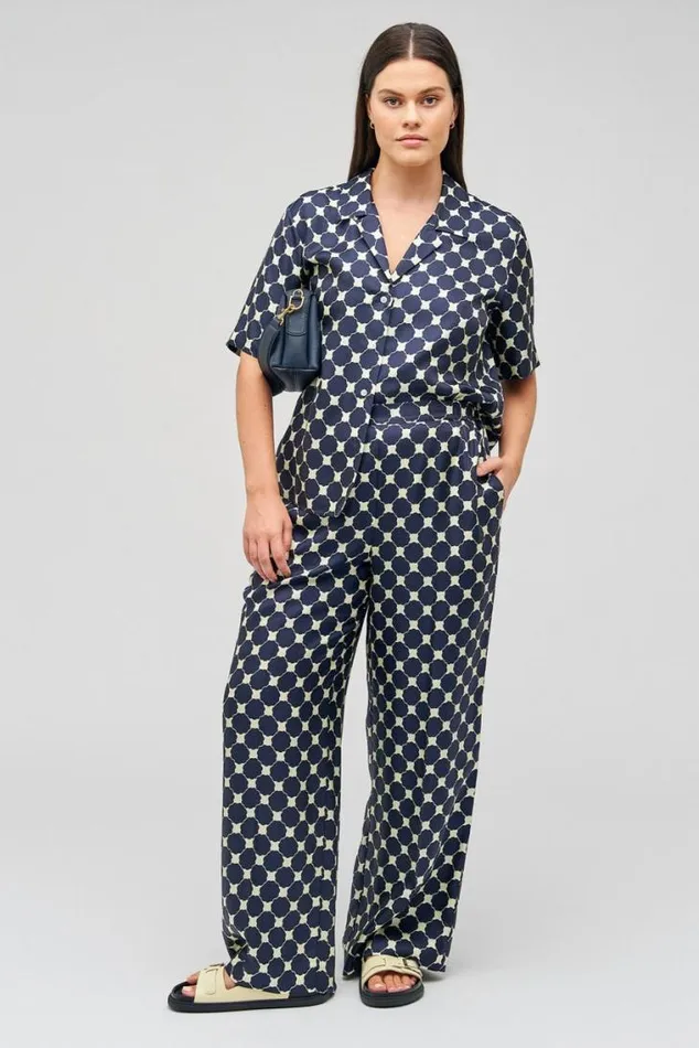 Oroton Pants Penny Flower Pant North Sea 8211 Women