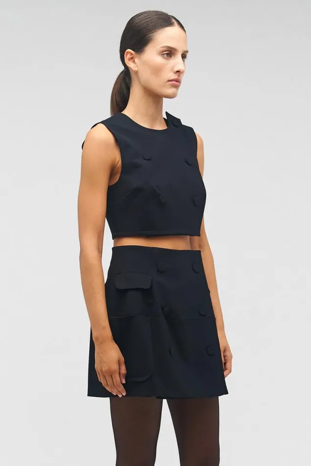 Oroton Sets Double Breasted Bodice Black 8211 Women