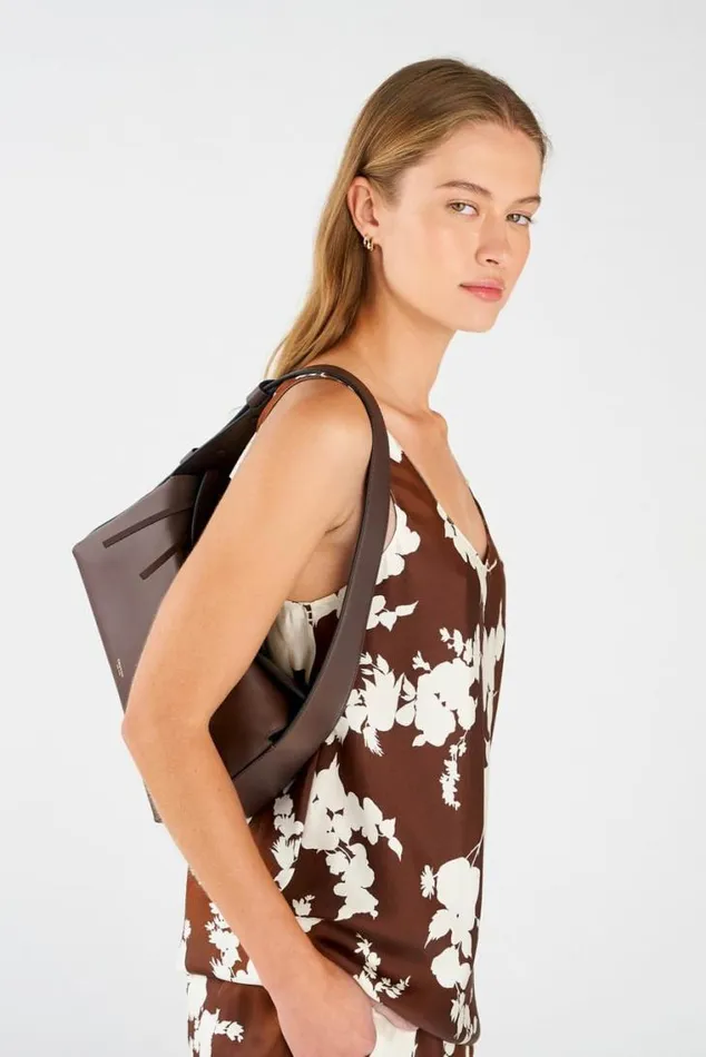 Oroton Shoulder Caroline Hobo Bear Brown 8211 Women