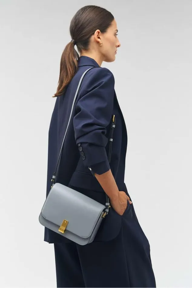 Oroton Shoulder Etta Large Day Bag Grey Flannel 8211 Women