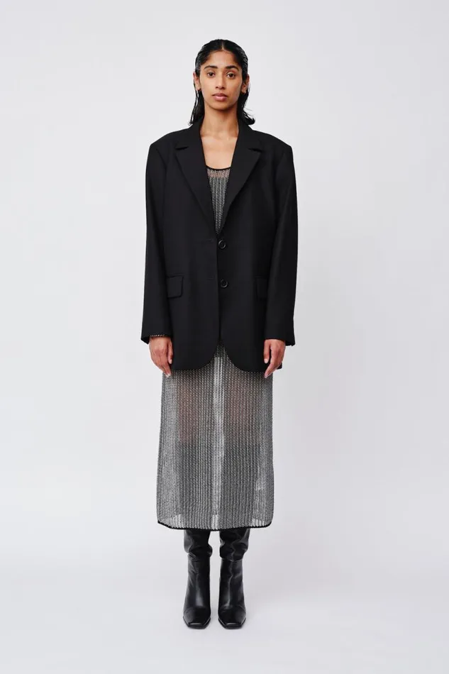 Osaka W 8211 Black Women Won Hundred Coats Jackets and Blazers